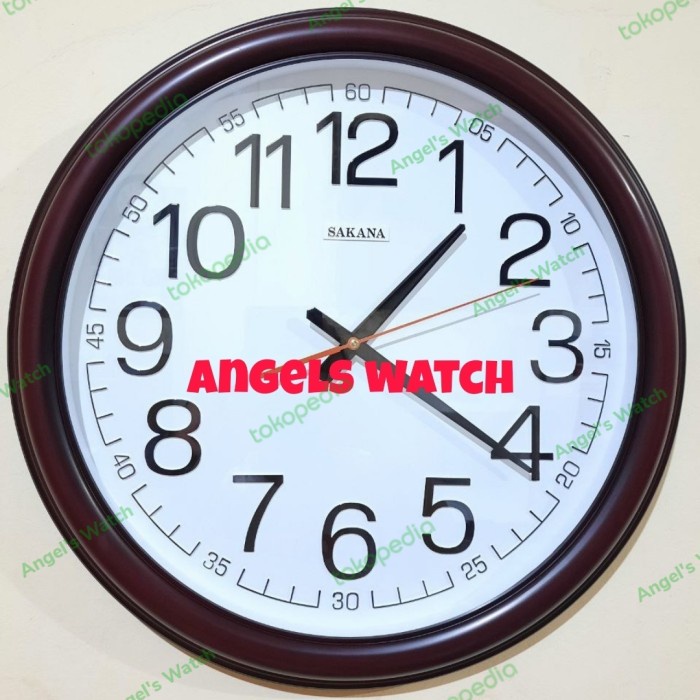 Jam dinding jumbo besar 45 cm sakana 073/ jam dinding diameter besar