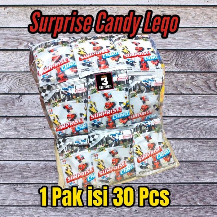 

Surprise Candy Leggo 1 Pak Isi 30 Pcs Permen