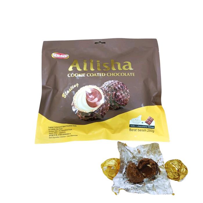 

Wafer Ball Coklat Ailisha Cookie Coatef Chocolate Blasting 250gr - Coklat Roka