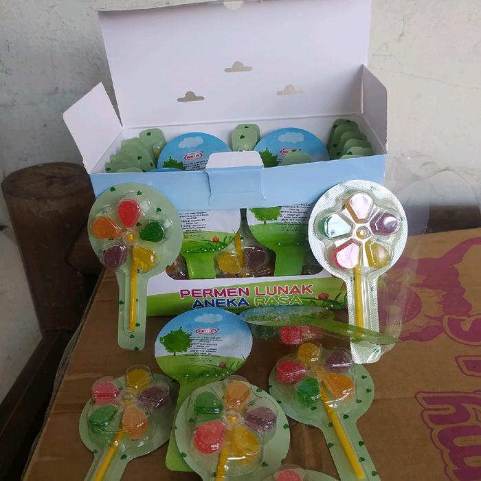 

Permen Lunak @30 Pcs Kincir box Hijau - Permen Candy Kipas Kincir Food Snack gummy