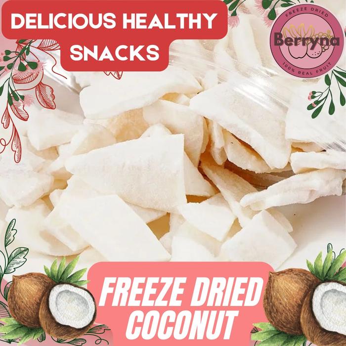 

Berryna Coconut Crispy Freeze Dried Kelapa Kering Beku Garing 30g Camilan Cemilan Snack Food