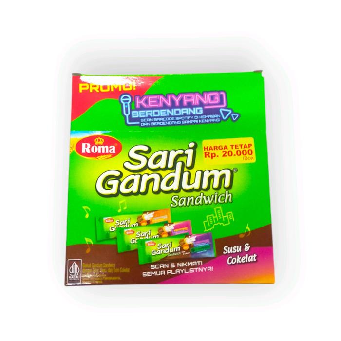 

Biskuit Roma Sari Gandum Coklat Box - Dus isi 10 boks x 12 sachet x 27 gram - Cokelat