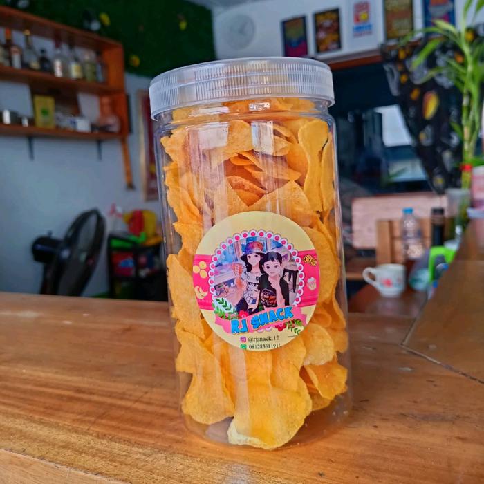 

Keripik kentang Original Premium Crunchy Crispy Kemasan Toples Besar 175gr keripik kentang Camilan