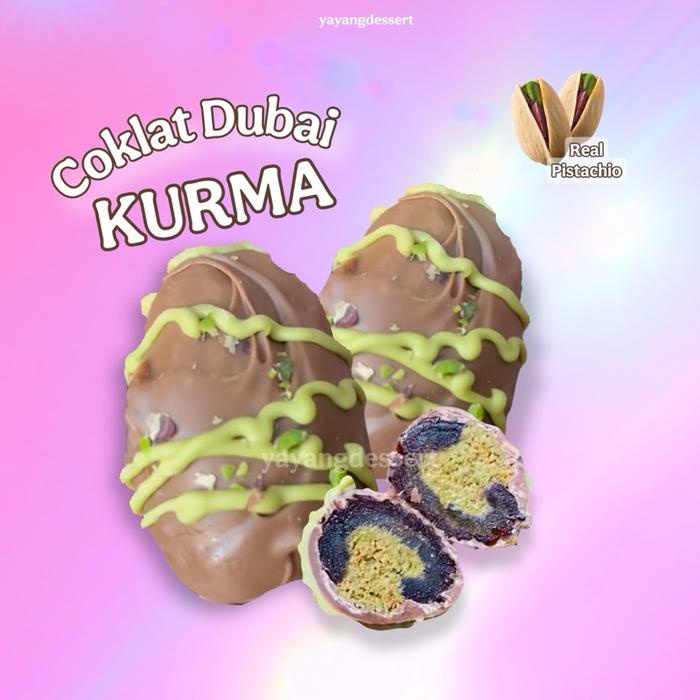 

Coklat Dubai KURMA Pistachio Kunafa 260g