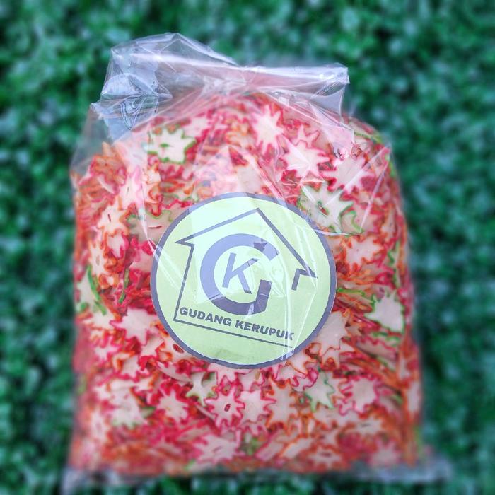 

KERUPUK BUNGA TERSANJUNG RASA UDANG 1KG MENTAH GURIH RENYAH