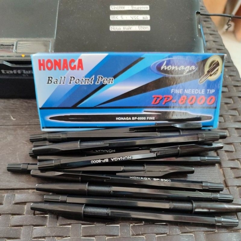 

(12pcs) Pena honaga BP-8000 grosir isi 12