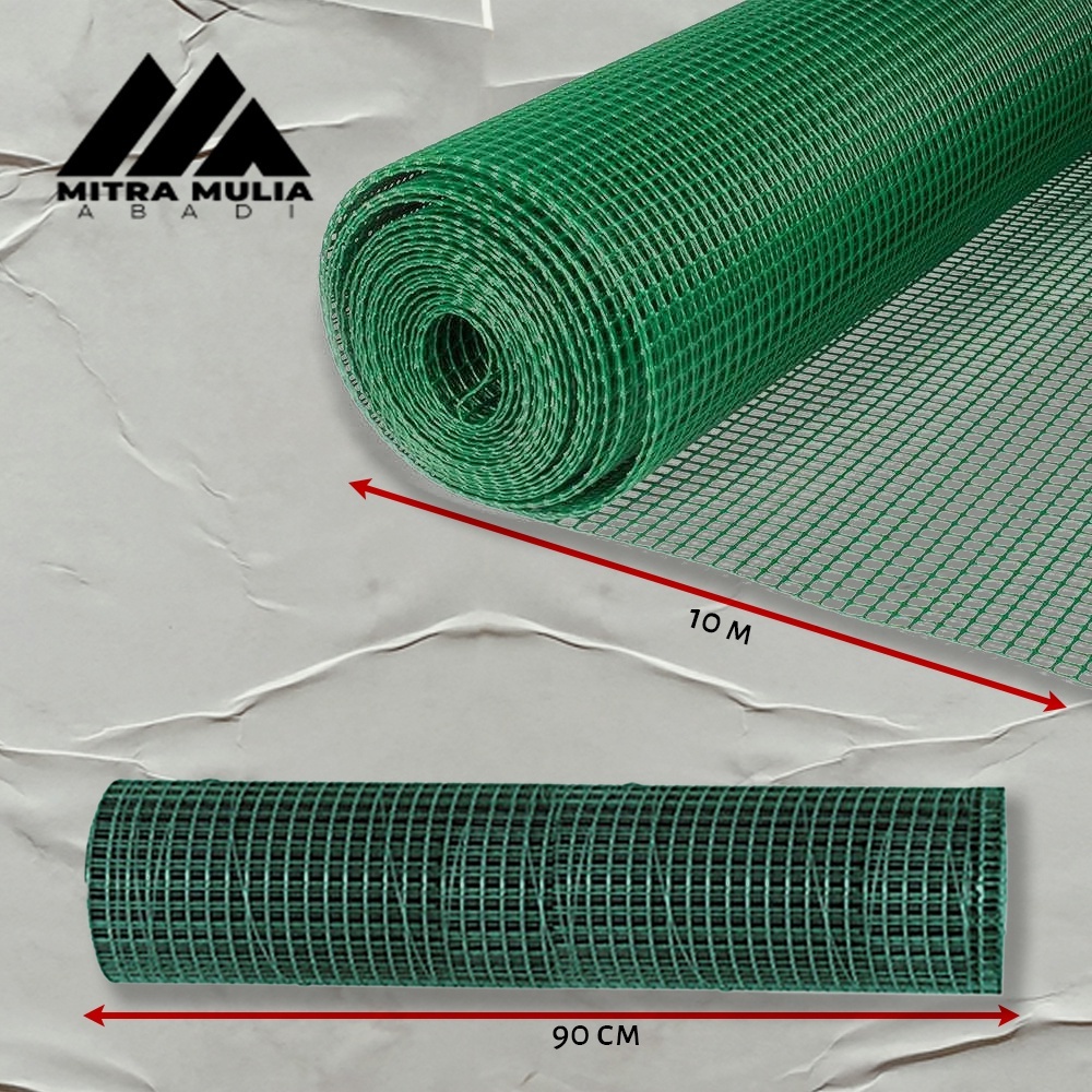 1ROLL Kawat Loket Hijau PVC / Ram Kawat Coating Kawat Hijau Serbaguna Kawat Ayakan 1/2 inch kawat