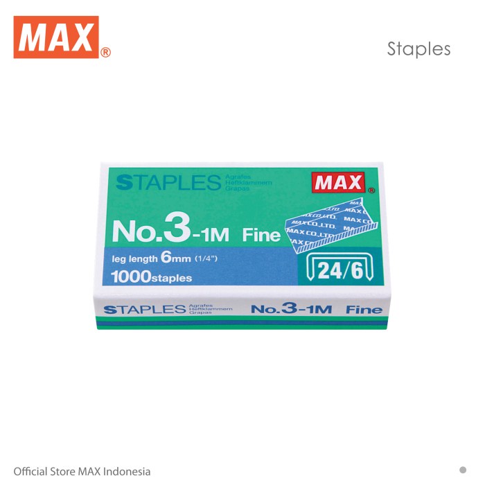 

TERLARIS! MAX Isi Staples No.3-1M (PACK)