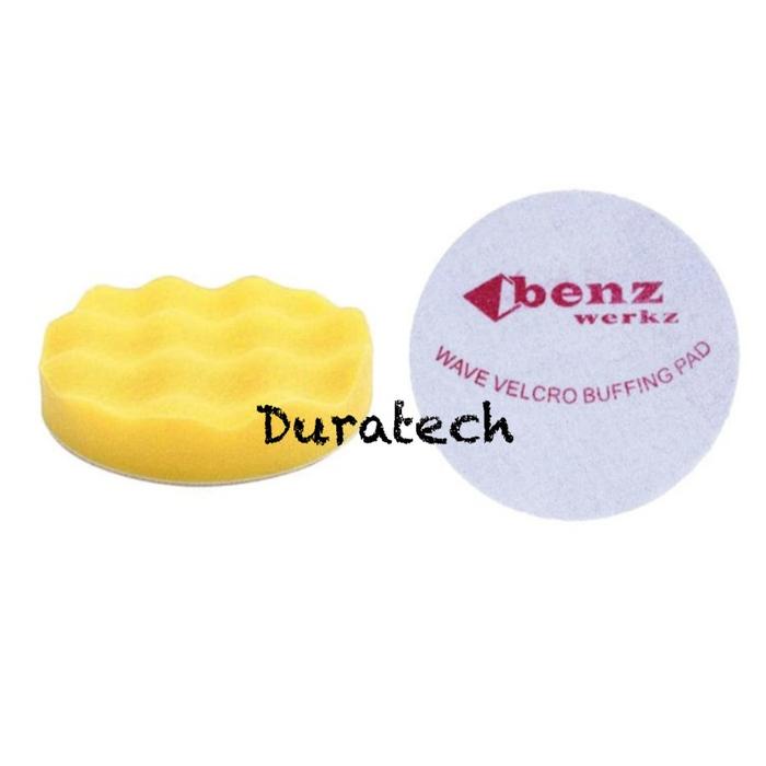 DISKON BUSA POLES MOBIL 7 INCH / WAVE BUFFING PAD YELLOW 7 INCH / BUSA WAXING BENZ WERKZ 7" SPONGE