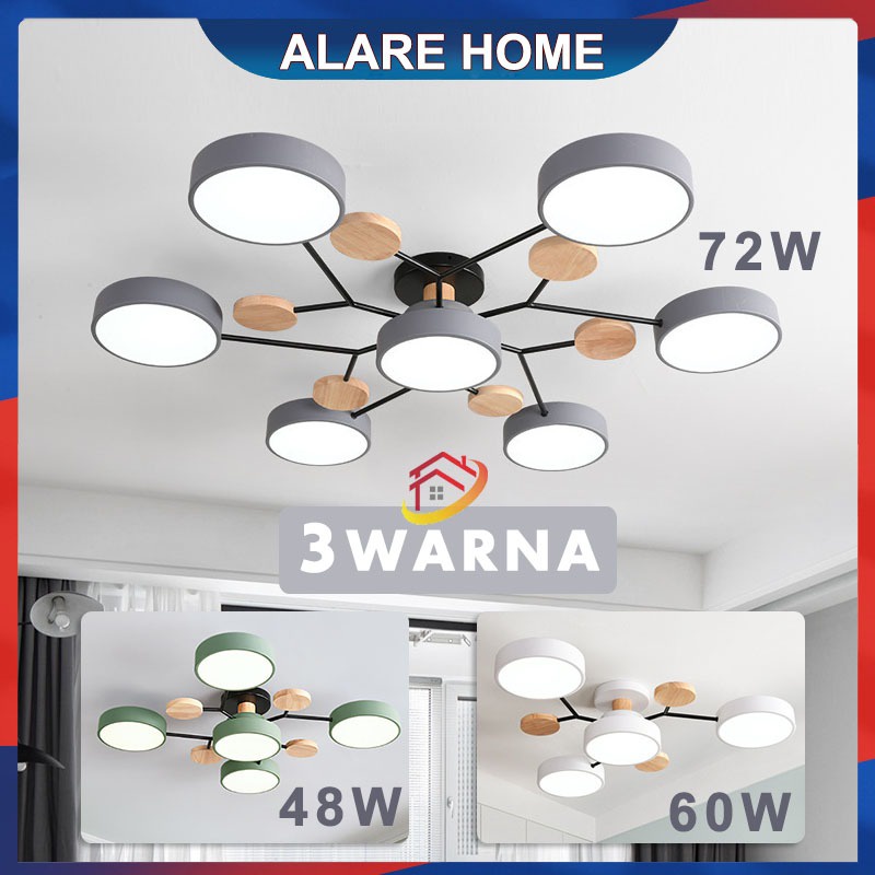 Lampu Gantung 3 Warna Lampu Plafon Ruang Tamu Lampu Gantung Minimalis Modern Lampu LED / Ruang Tamu
