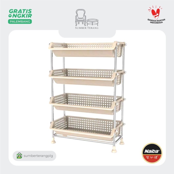 Rak Plastik 4 susun Serbaguna Rak Jumbo Valentino Naiba Rak Piring