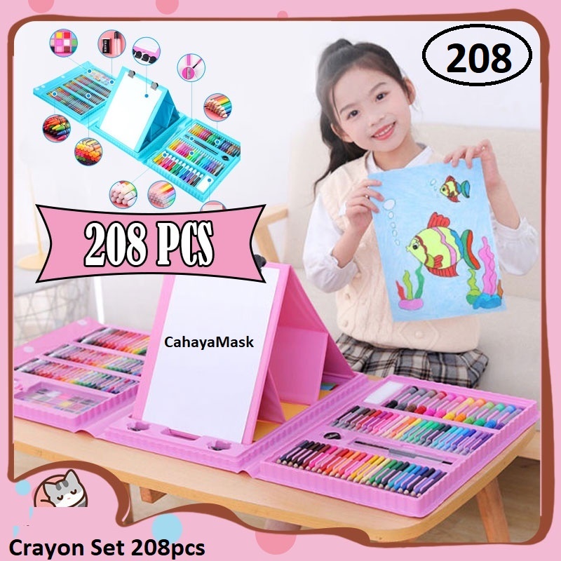 

Grosir Crayon Set 208 Pcs/Pensil Warna/Alat Menggambar