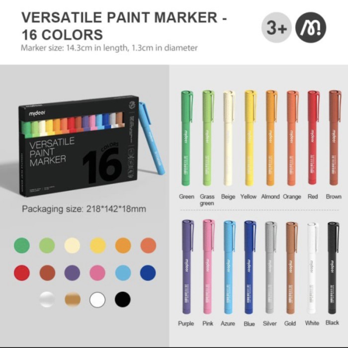 

Mideer Versatile Marker 10 16 pcs Spidol Mainan Anak Kids Stationery Kode 790
