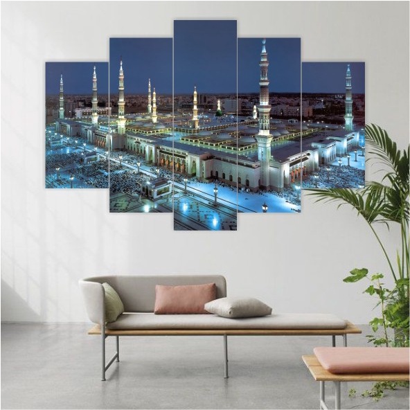 Top HIASAN DINDING - KA'BAH-MASJID NABAWI-MASJIDIL AQSA-KUBAH SHAKHRAH