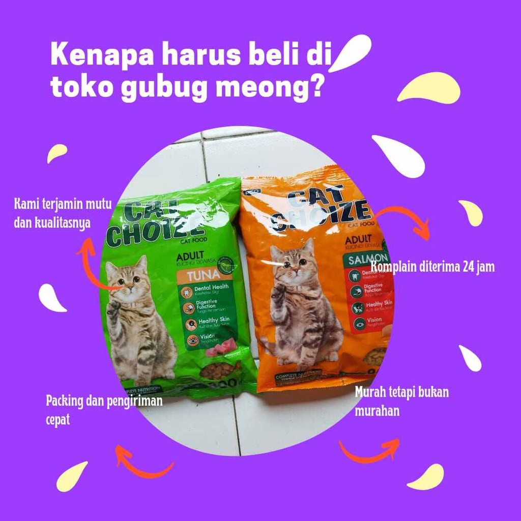 

Makanan Kucing Kering Cat Choize Dewasa, Cat Food Cat Choize Adult Tuna / Salmon 800 gr bungkus