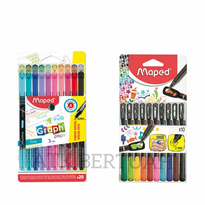 

MAPED GRAPH PEPS COLOR DRAWING PEN SET 10 20 PULPEN GAMBAR WARNA