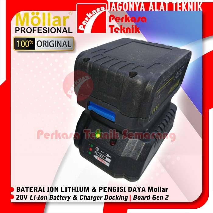 Ready Jt Baterai & Charger Docking Desktop Asli Mollar 20V Li-Ion Battery Lxt