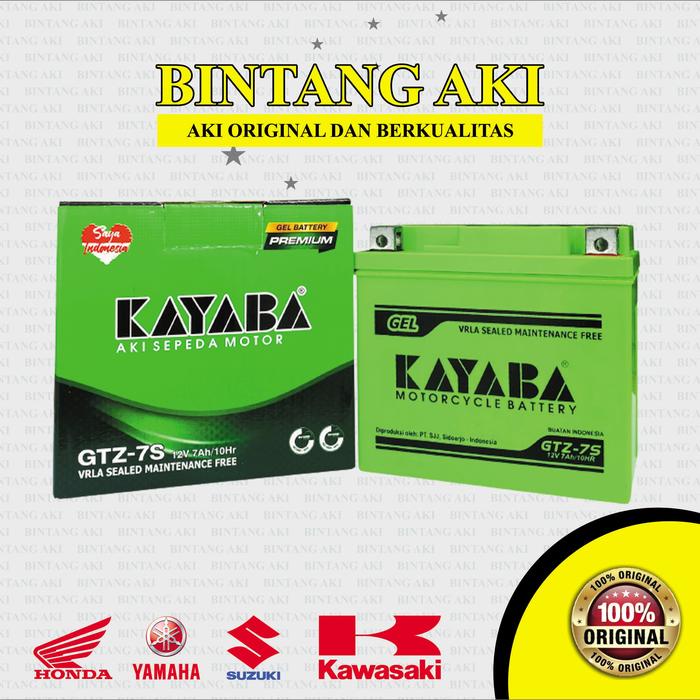 Aki Motor KAYABA PREUM GTZ7S HIJAU ACCU KERING HONDA VARIO 150 VARIO 125 PCX ADV SCOOPY GSX BURGMAN
