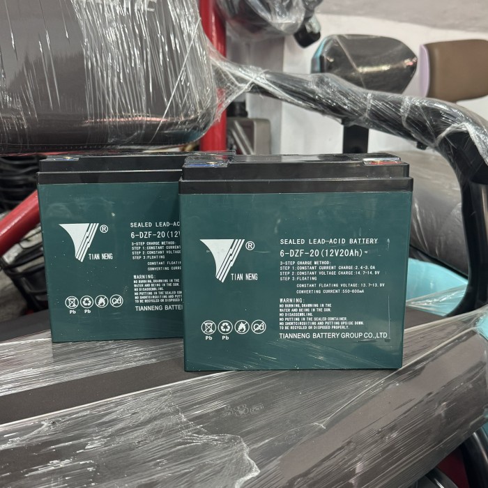 Ready Jt Baterai Aki 6-Dzf-20 12V20Ah Tian Neng New Satuan Sealed Lead Acid Battery
