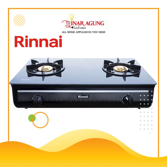 RINNAI Kompor Gas RI712GAB / RI-712-GAB [2 Tungku]