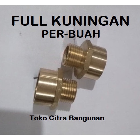 sok besi sambungan sok drat dalam 3/4 inch drat luar 1/2 inch besi