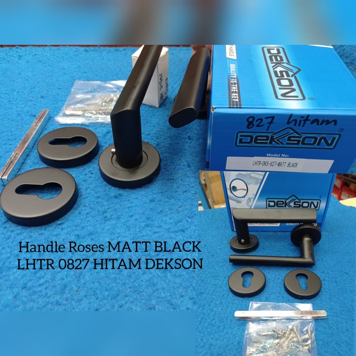 LHTR 0827 HITAM DEKSON / Handle Komplit Kunci Dekson Hitam SUS 304