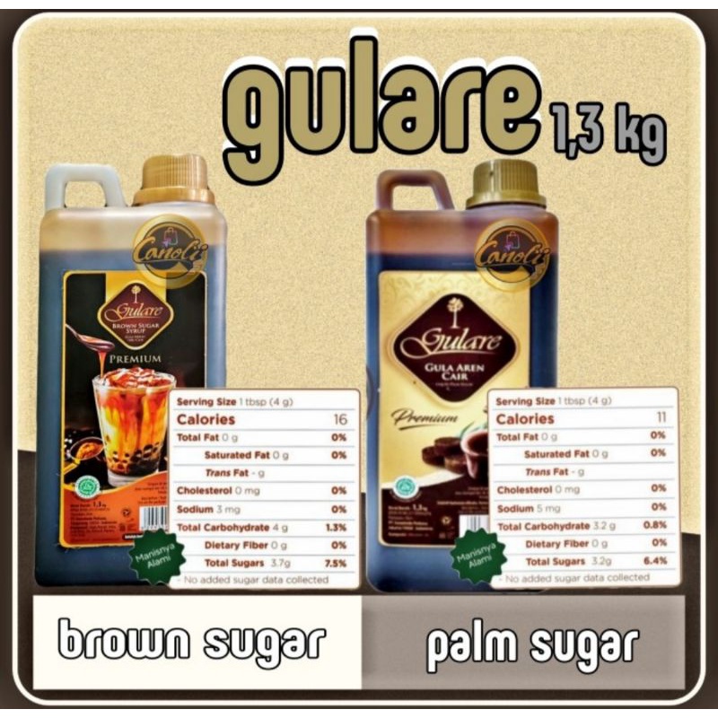 

HJE gulare gula aren cair premium 1.3kg / palm brown sugar syrup / 1.3kg