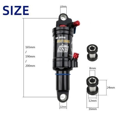 SHOCK BELAKANG SEPEDA DNM SUSPENSI REAR SHOCK MTB ANGIN LOCK REBOUND