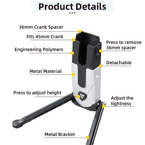 STANDAR PARKIR SEPEDA TOPEAK FLASH BIKE STAND FAT FOR MTB CRANK ARM ORIGINAL