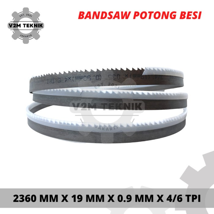 Mata Band Saw 2360 x 19 x 0.9 x 4/6 TPI / Mata Gergaji Pita Bandsaw Potong Besi Baja