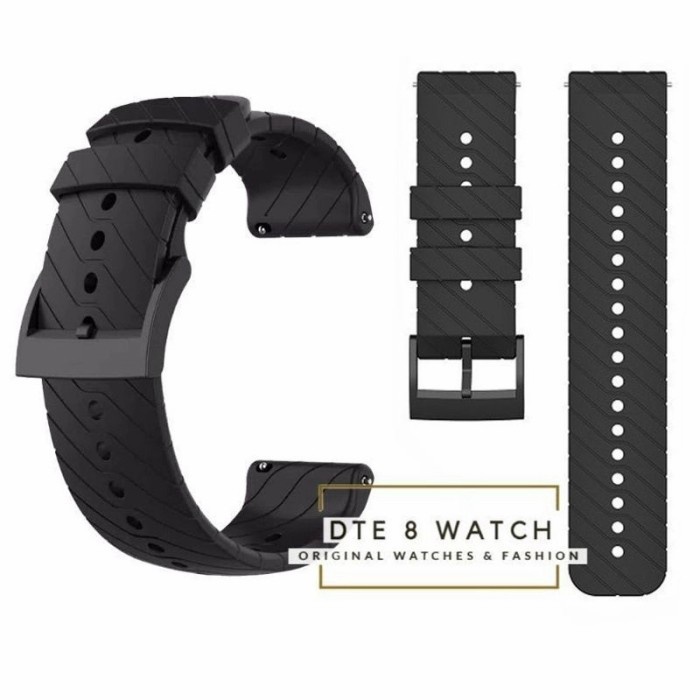 Strap Jam Tangan Silikon Rubber 24Mm Wv Quick Release