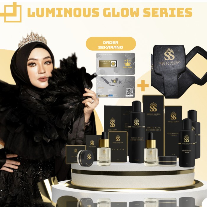 (Free Emas + Cermin Ss)Paket Skincare Shella Saukia Sampel