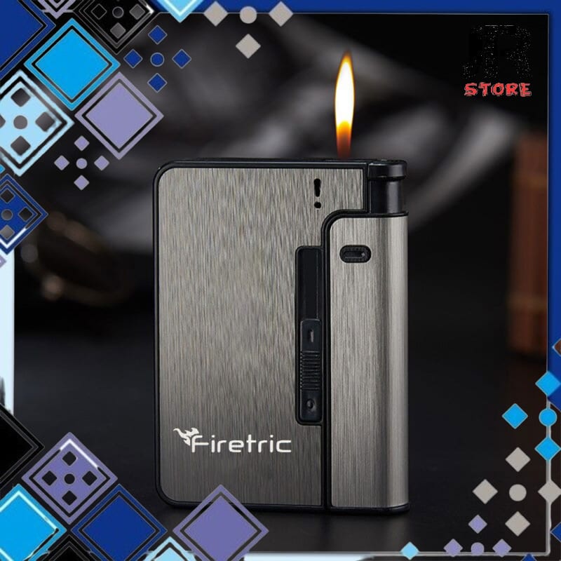 Kotak Rokok Cigarettes Case With Lighter Slot Jd Yh001 Gray