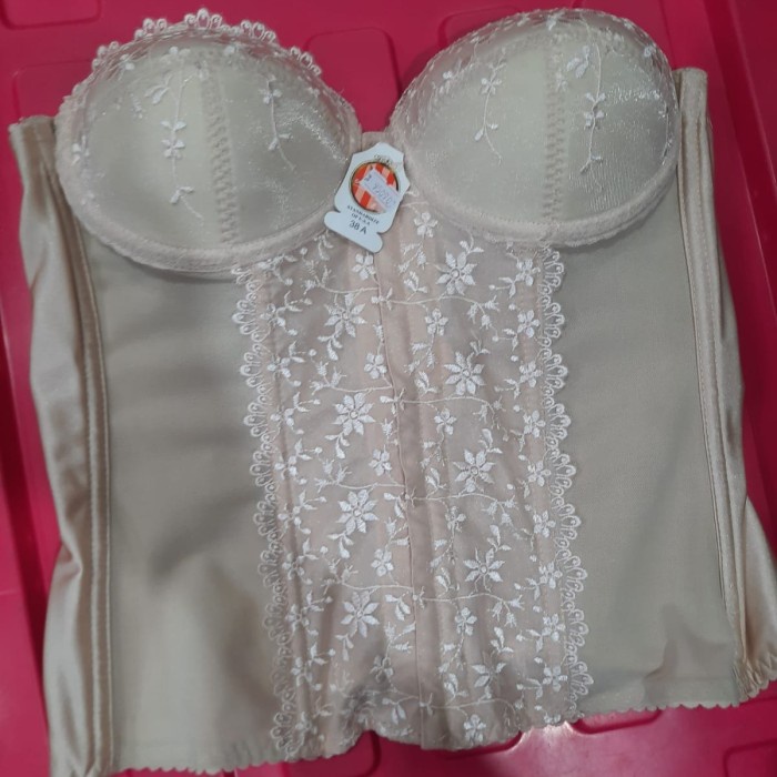 Ladymarlene Monalisa Longtorso Warna Krem Asli Ori Uk 32B 34-40 Cup Ab Best Seller