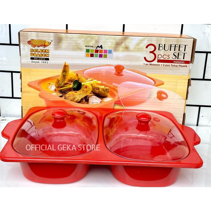 Prasmanan Set Melamin Golden Dragon Double