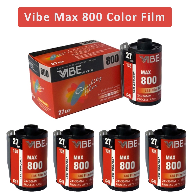 Vibe Max 800 Color Film 1Roll/5Roll/6Roll/10Roll Iso 800 135 Negative Film 27Exp/Roll 35Mm Film For