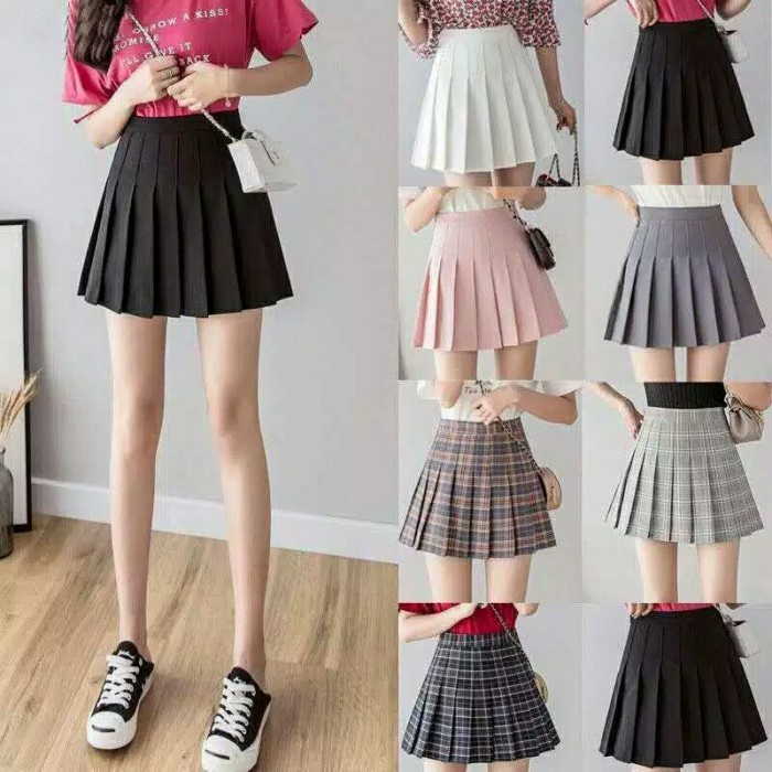 READY rok mini korea rok tenis flare skirt