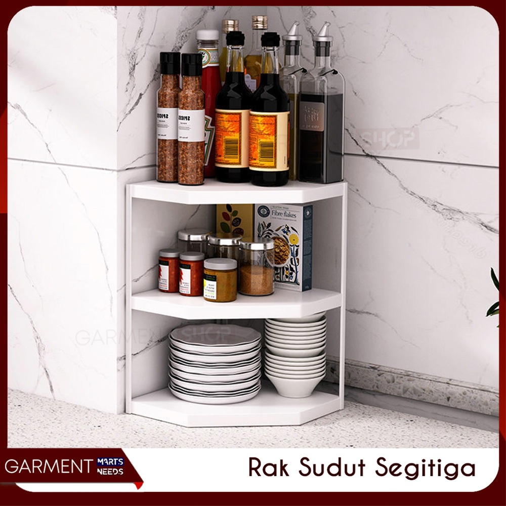 FREE ONGKIR RAK DAPUR SUSUN SUDUT RAK BUMBU MEJA 2 3 SUSUN BESI STAINLESS STEEL ANTI KARAT KUAT