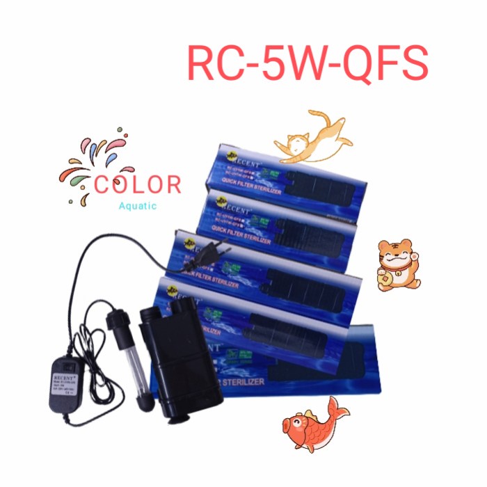 UV Tabung RECENT RC-5W-QFS Lampu UV untuk Filter Air+selongsong busa DiskonJual MurahHarga