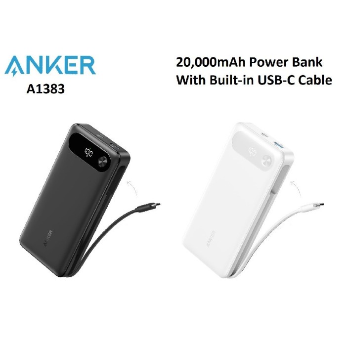 Grosir Anker A1383 - 20000Mah Power Bank 87W Total Output With Digital Display