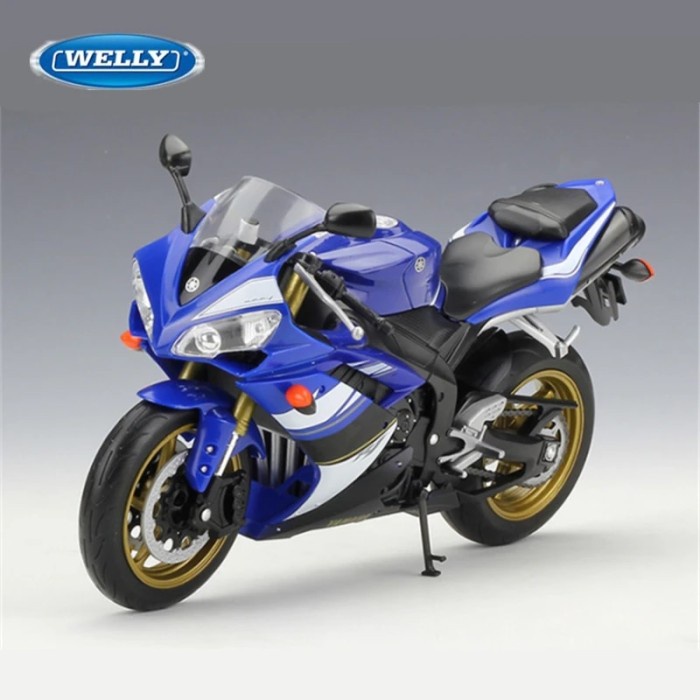 WELLY 1:10 YAMAHA YZF-R1 Alloy Racing Motorcycle Model Diecast Metal