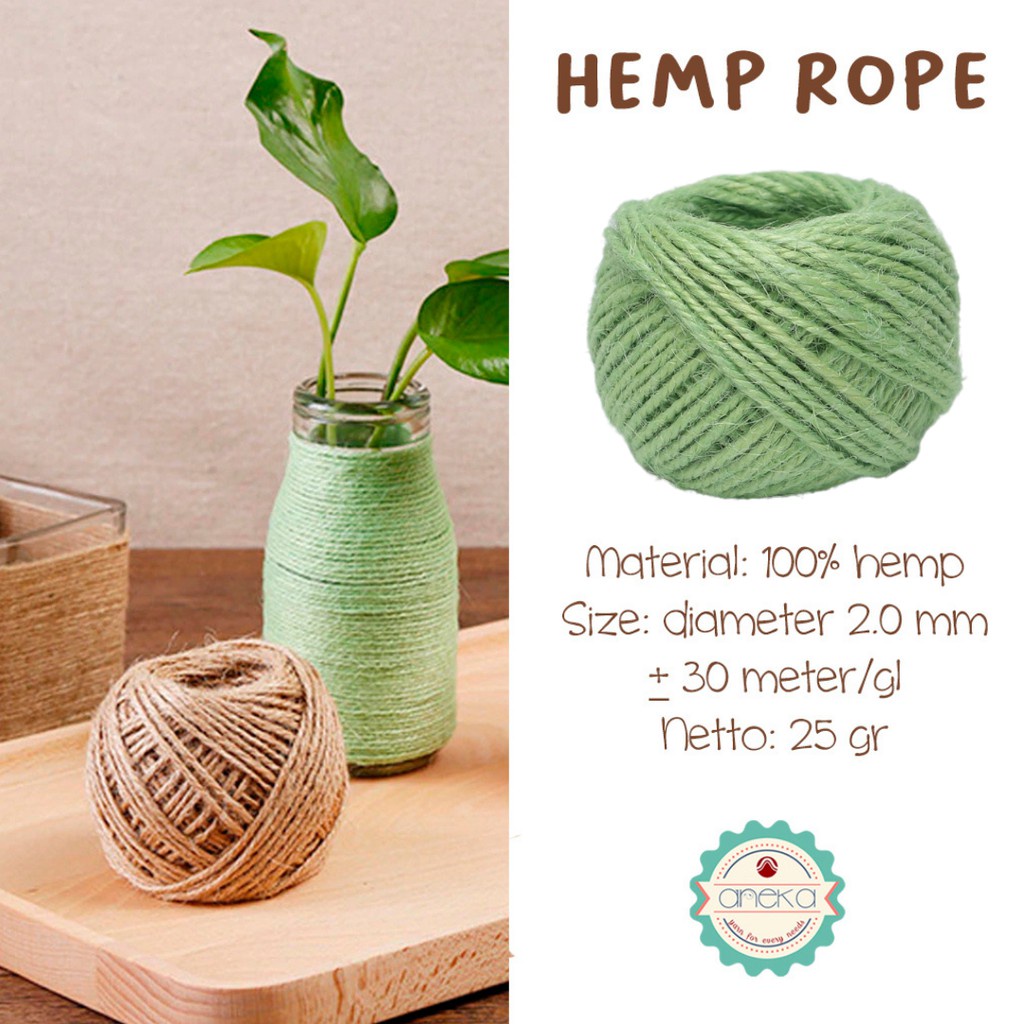 

iK! KATALOG - Tali Rami Warna Goni 25 gram 2ply / Jerami / Mendong / Pengikat Packing (+/- 30 meter)