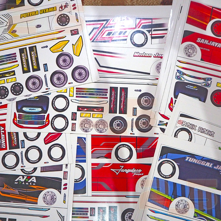 

IK! STIKER KROMO/BONTAK PAKET LENGKAP LIVERY BODY MINIATUR DAN AKSESORIS BUS BASURI