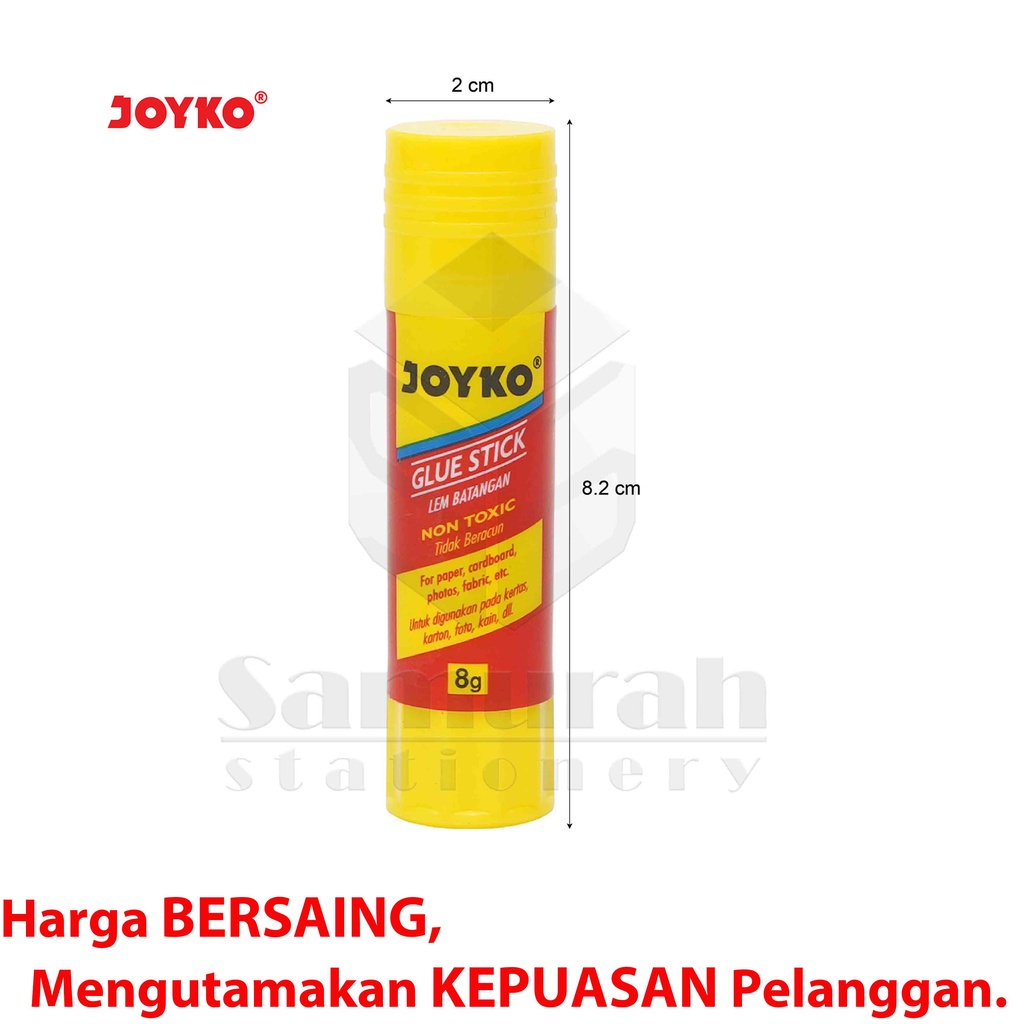 

iK! Glue Stick GS-09 Joyko Pendek 1 box isi 12 pcs / Lem Kertas Putar GS 09 8 Gram / Lem Stik Batang