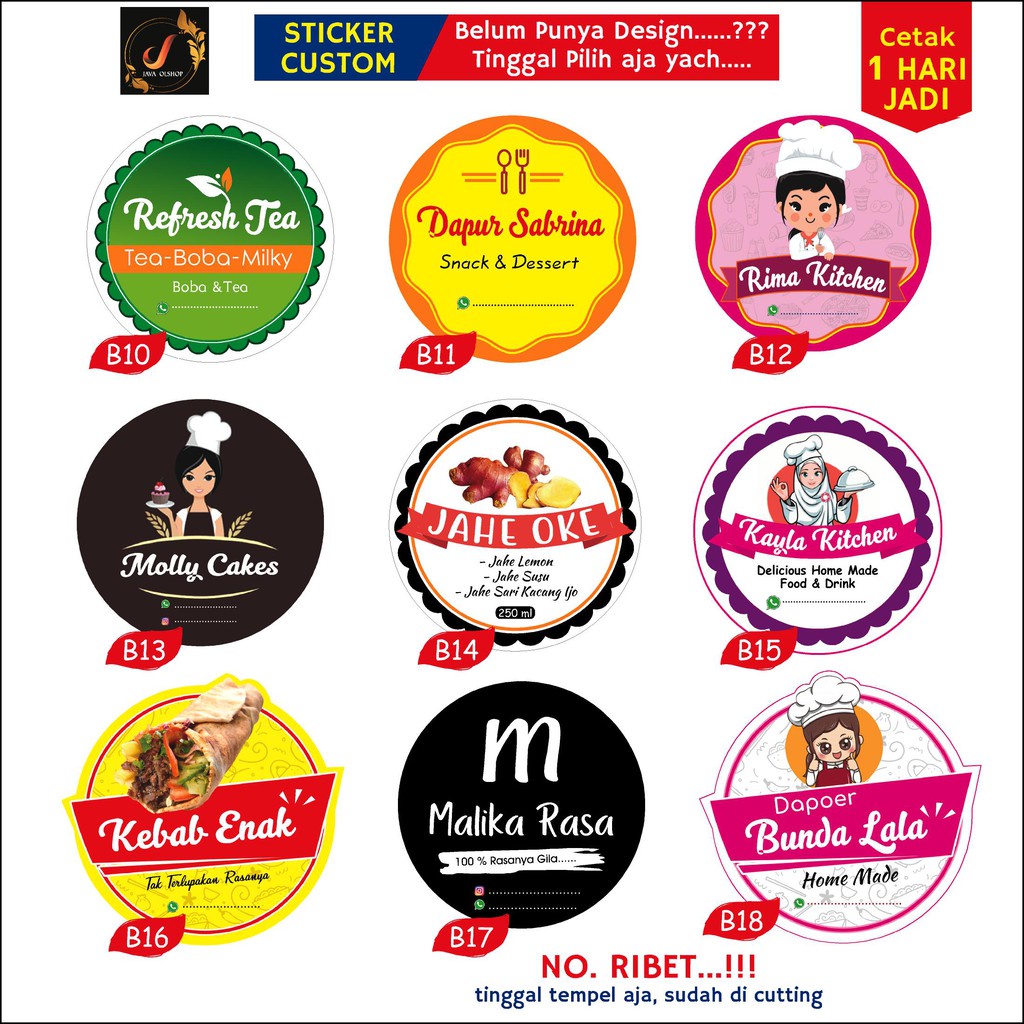 

IK! STIKER PRODUK KEMASAN MAKANAN MINUMAN A3+CUTTING