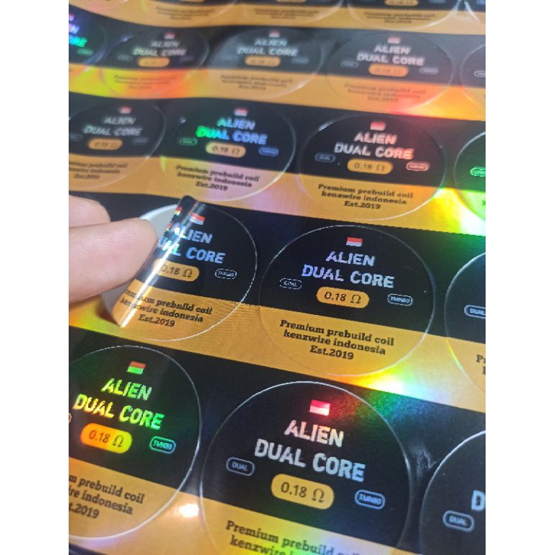 

IK! sticker vinyl hologram kenzwire premium size 2 core