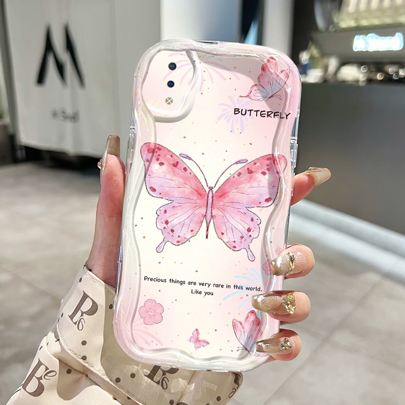 Casing Hp Untuk VIVO Y91 Y91i Y93 Y93s Y95 Y91C Y90 Y1s Case Casing Softcase kupu-kupu macan HP Kesi