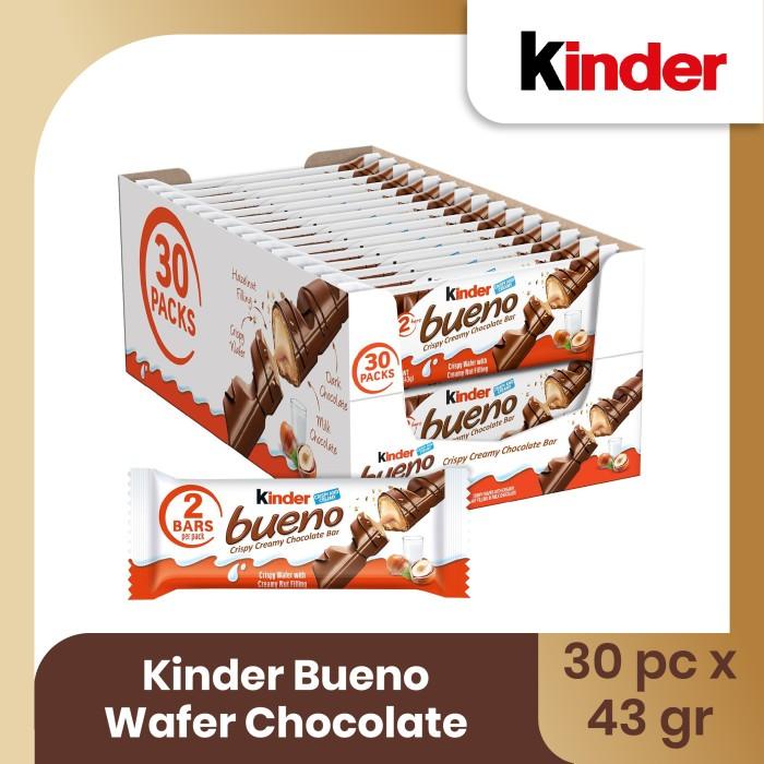 

Terbaru Kinder Bueno Wafer Chocolate 43Gr - 1 Carton Camilan Cokelat Ready
