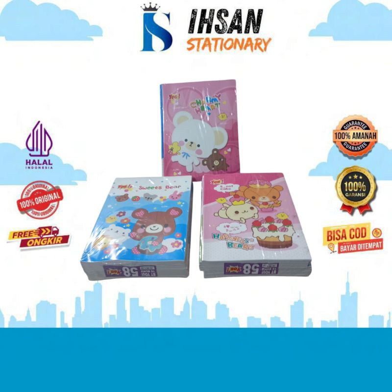

IK! buku tulis 58 you isi 10 buku (1 pak)