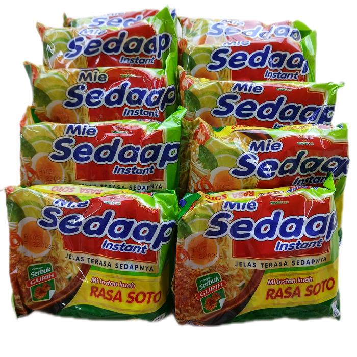 

Ready 10 Pcs Sedap Mie Instan Rasa Soto Food Noodles Pedas